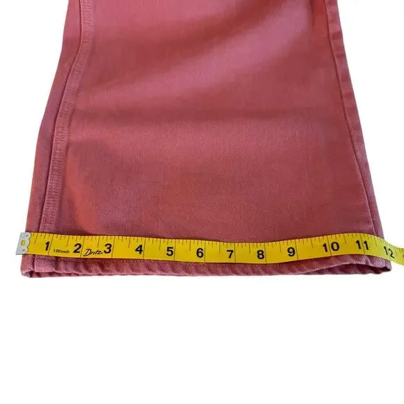 Veronica Beard Taylor Wide Leg Jeans Size 31 High Rise Terracotta Orange - Picture 9 of 12